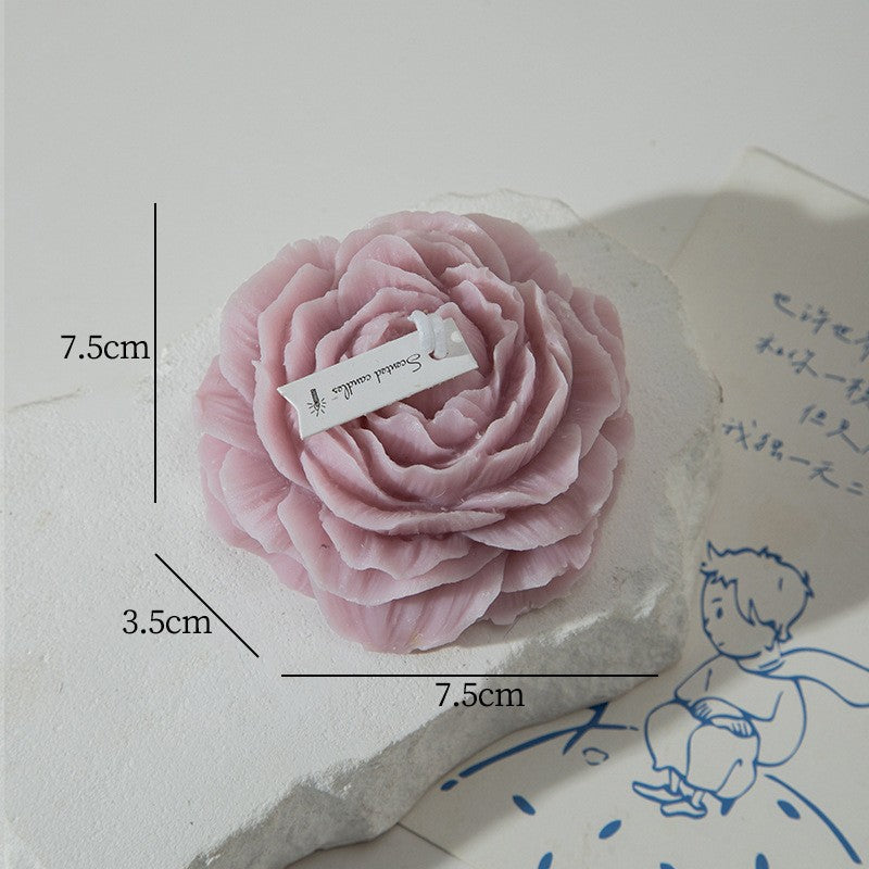 Lumanare Parfumata, Flippy, Model Trandafir, 7.5x3.5x7.5 cm, Mov Inchis, Aroma de Lavanda-0