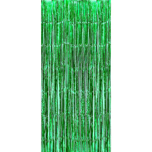 Perdea Franjurata, Flippy, Model Decor Petrecere, pentru Fundal de Poze, Amenajare Colorata a Petrecerii, Dimensiune 100x200 cm, Verde-0