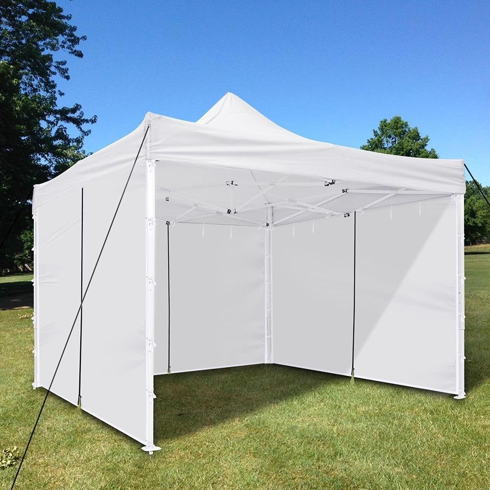 Perete Lateral Cort Evenimente 18 m, Flippy, material textil oxfort 700D Alb-1
