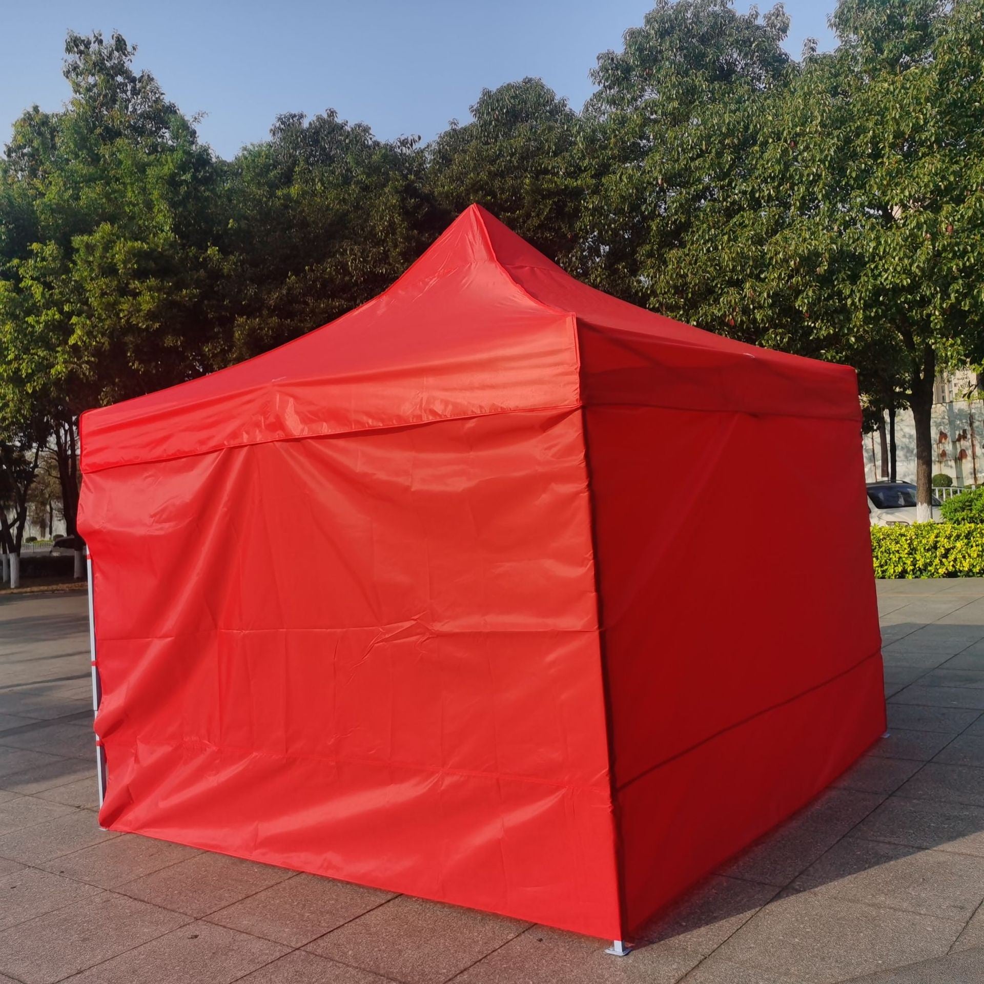 Perete Lateral Cort Evenimente 18 m, Flippy, material textil oxfort 700D Rosu-1