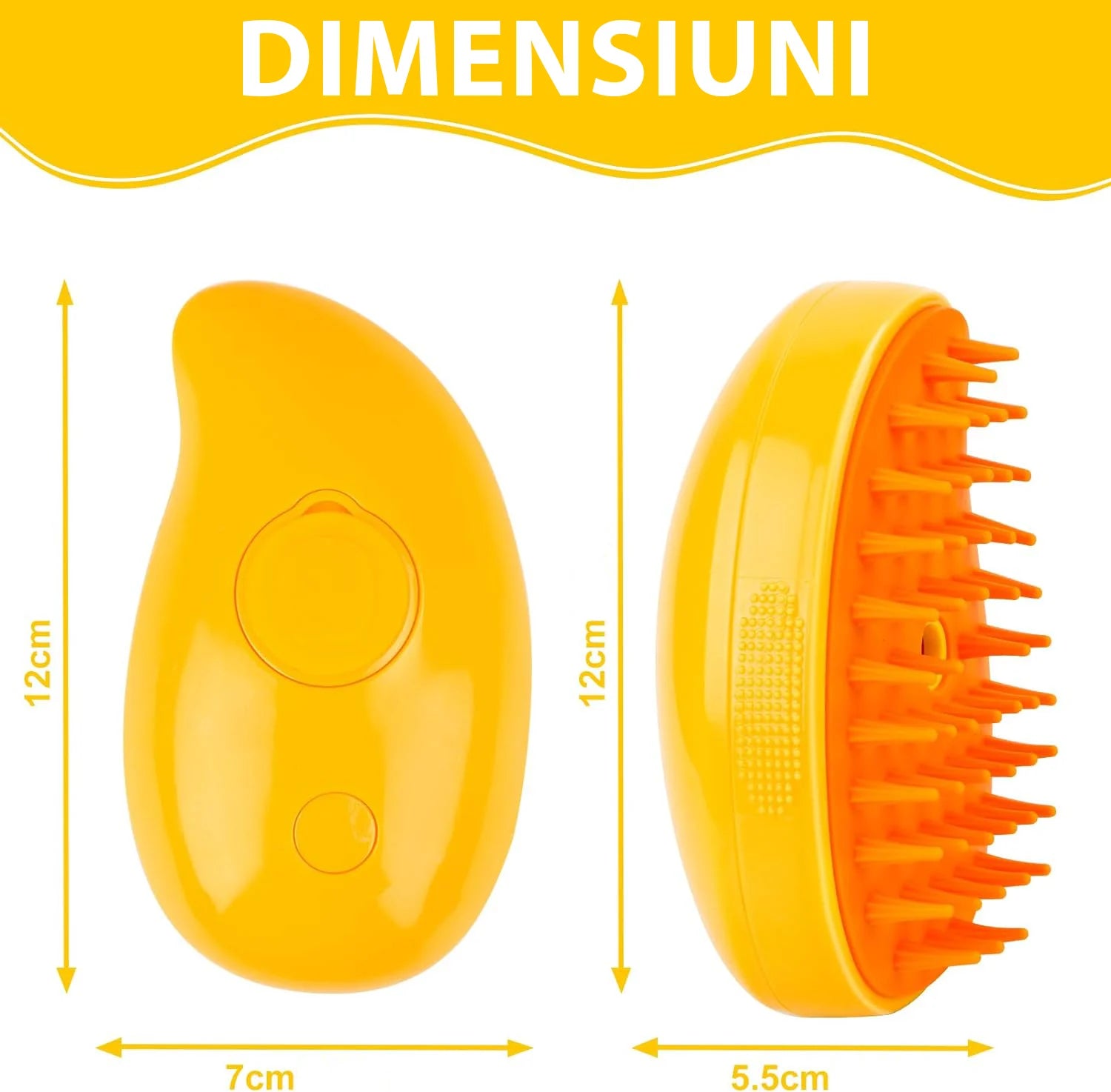 Set Pet Cleaner – Fur Wizard + Perie 3 în 1 cu Aburi pentru Animale de Companie