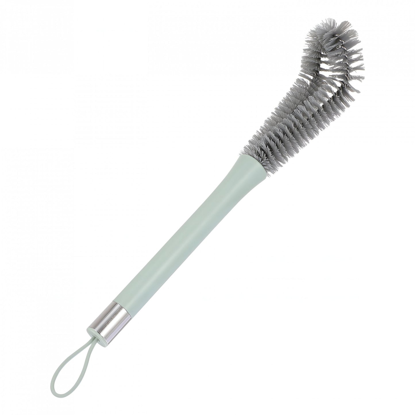 Perie de Curatat Pahare, Sticle, Biberoane, Flippy, cu Maner Lung, Uz Casnic, Silicon, Ergonomic, 3.9x5.4x38.5cm, Verde-7