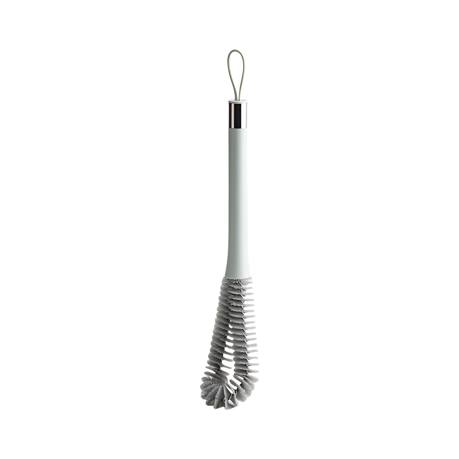 Perie de Curatat Pahare, Sticle, Biberoane, Flippy, cu Maner Lung, Uz Casnic, Silicon, Ergonomic, 3.9x5.4x38.5cm, Verde-0