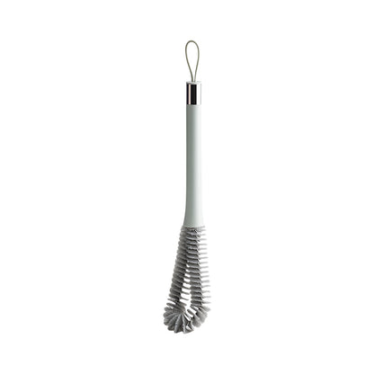 Perie de Curatat Pahare, Sticle, Biberoane, Flippy, cu Maner Lung, Uz Casnic, Silicon, Ergonomic, 3.9x5.4x38.5cm, Verde-0