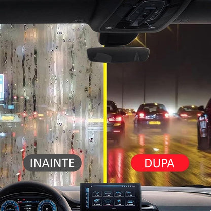 Perie Multifuncțională Auto Flippy, pentru Îndepărtarea Urmelor de pe Parbriz și Oglinzi, Anti-Aburire, Roșu-1
