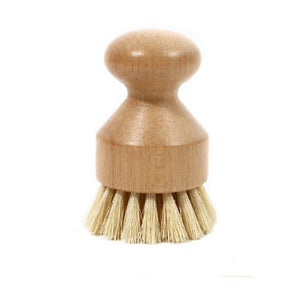 Perie de Curatat Vase si Alimente, Flippy, din Lemn de Bambus, 8 x 5 cm, Perie din Sisal, Maro-0