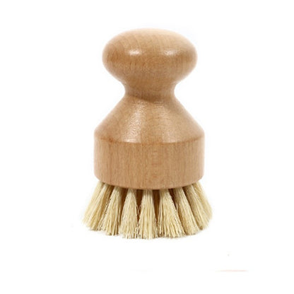 Perie de Curatat Vase si Alimente, Flippy, din Lemn de Bambus, 8 x 5 cm, Perie din Sisal, Maro-0