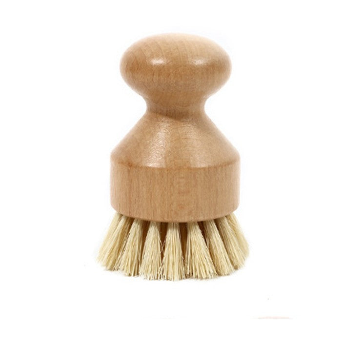 Perie de Curatat Vase si Alimente, Flippy, din Lemn de Bambus, 8 x 5 cm, Perie din Sisal, Maro-0