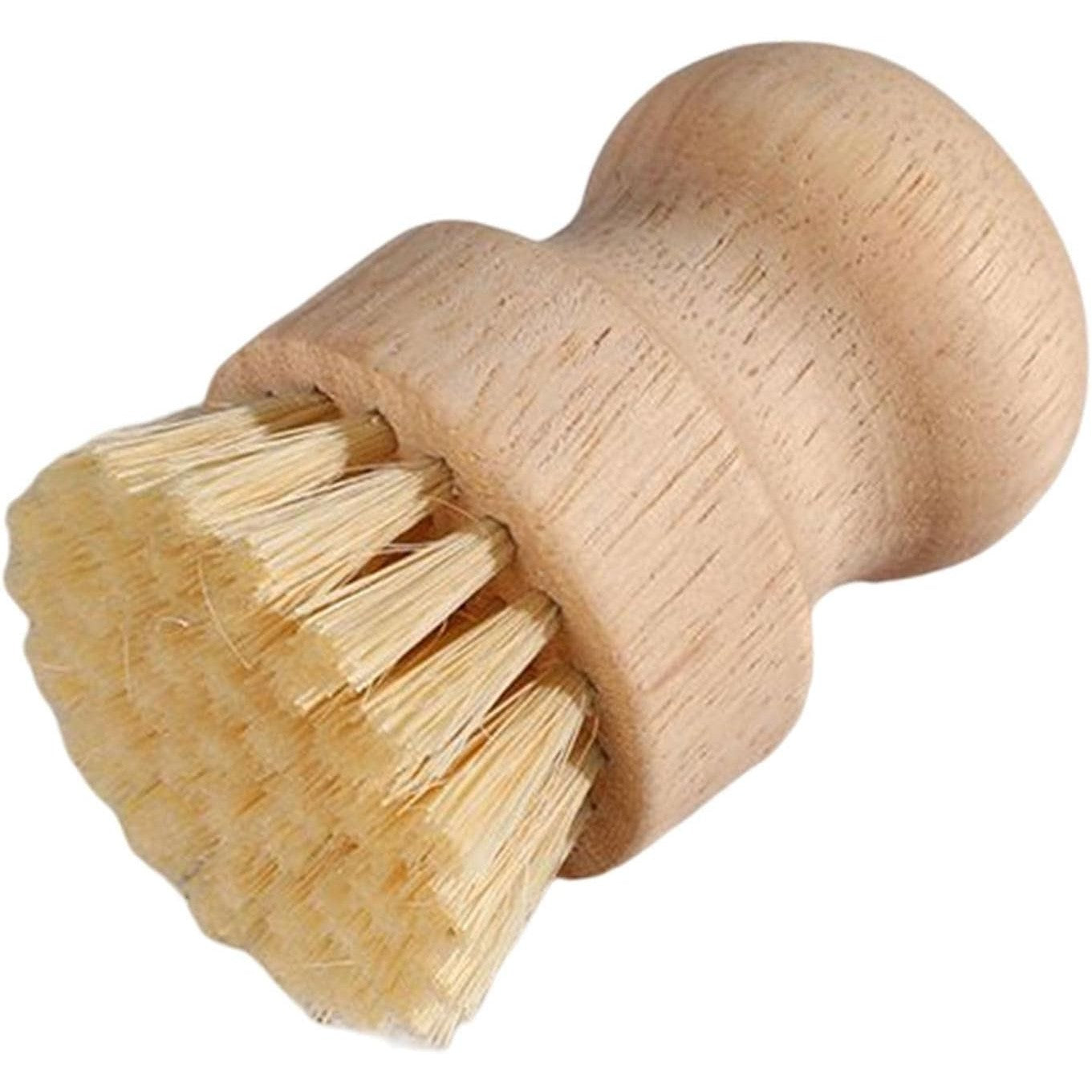 Perie de Curatat Vase si Alimente, Flippy, din Lemn de Fag, 8 x 5 cm, Perie din Sisal, Bej-3