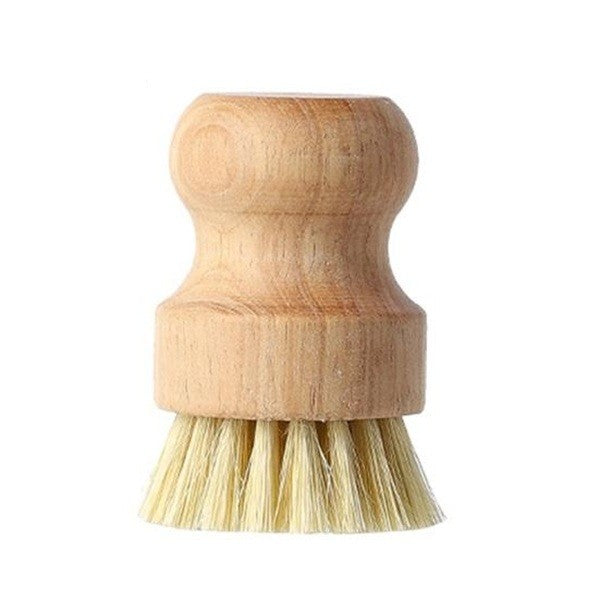 Perie de Curatat Vase si Alimente, Flippy, din Lemn de Fag, 8 x 5 cm, Perie din Sisal, Bej-5
