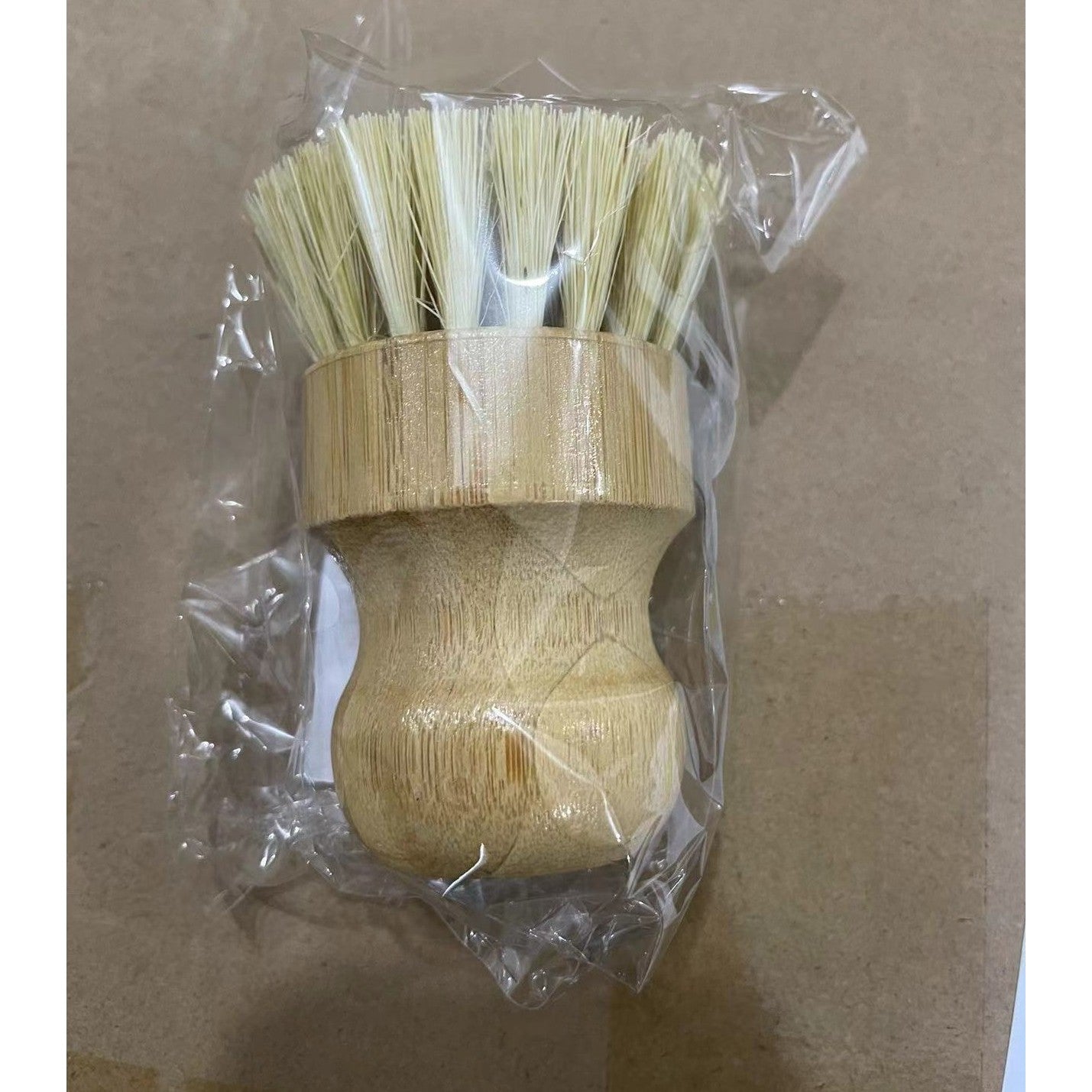 Perie de Curatat Vase si Alimente, Flippy, din Lemn de Fag, 8 x 5 cm, Perie din Sisal, Bej-6