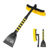 Perie de Zapada cu Racleta pentru Masina, Flippy, Multifunctionala, Rotativa, Demontabila, cu Maner Antiderapant, Aluminiu, Plastic, Fragmentarea Ghetii de pe Parbriz, Solutia pentru Iarna, pentru Dezghetare, 54x10.5x27 cm, Galbena-0