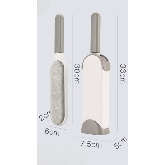 Perie Electrostatica, Flippy, Pentru Curatarea Parului de pe Haine si Tapiterii, 2 Fete, Autocuratare, 33 x 7.5 cm, Gri-1