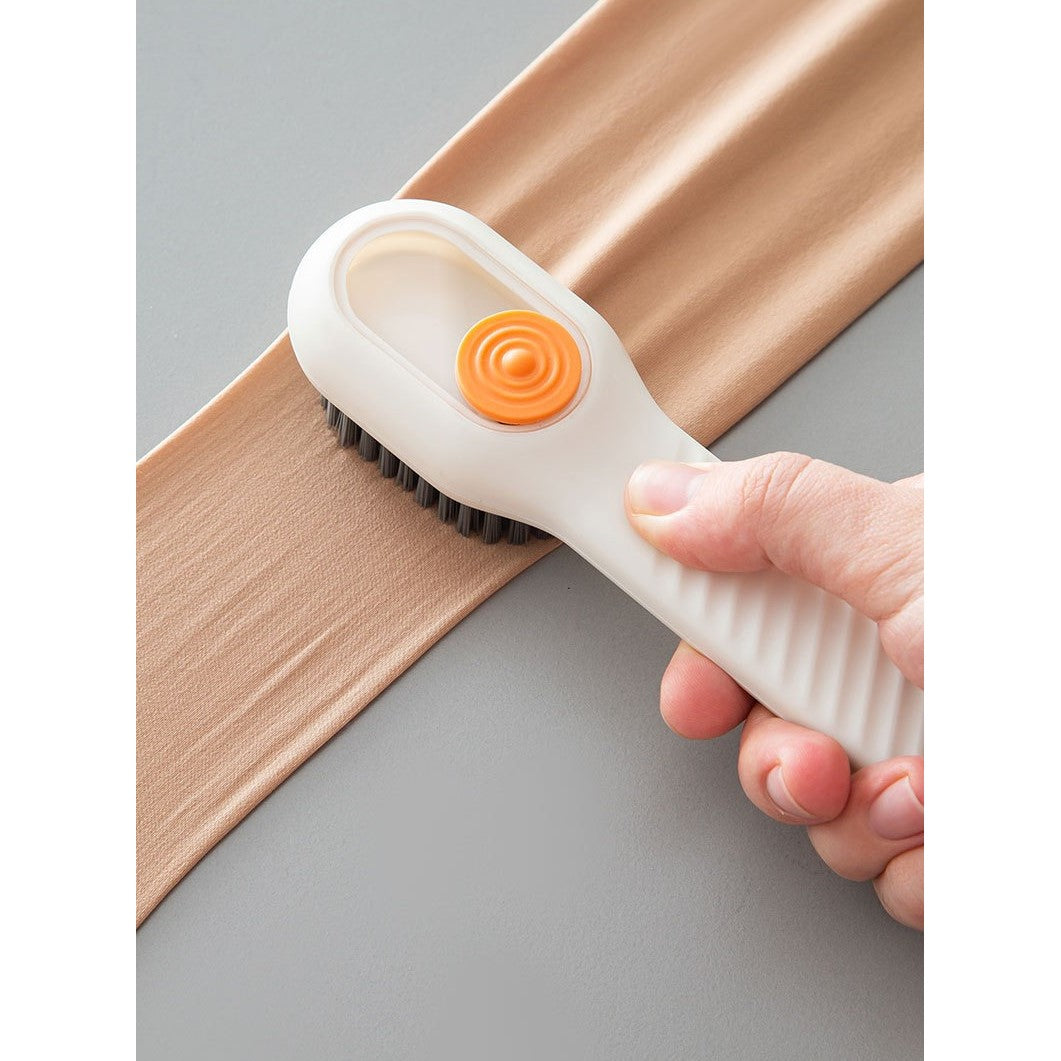Perie pentru Curatare Incaltaminte cu Recipient pentru Detergent, Flippy, Perie Multifunctionala pentru Incaltaminte si Lenjerie, cu Peri Moi, Fara Deteriorare, 17.3 x 4.5 x 6 cm, Culoare Alb-1
