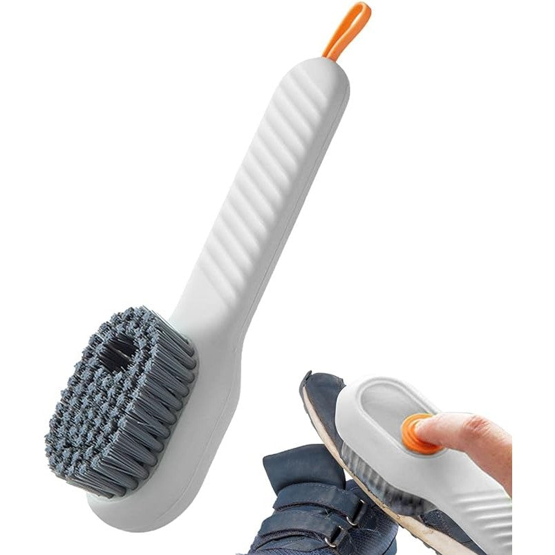 Perie pentru Curatare Incaltaminte cu Recipient pentru Detergent, Flippy, Perie Multifunctionala pentru Incaltaminte si Lenjerie, cu Peri Moi, Fara Deteriorare, 17.3 x 4.5 x 6 cm, Culoare Alb-3