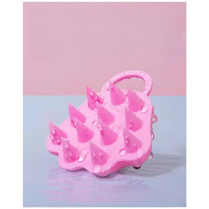 Perie pentru Masajul Scalpului, Perie pentru Sampon, Labuță de Pisică, Dimensiune 7x8 cm, Curatarea si Mentinerea Curata a Parului, Roz-2