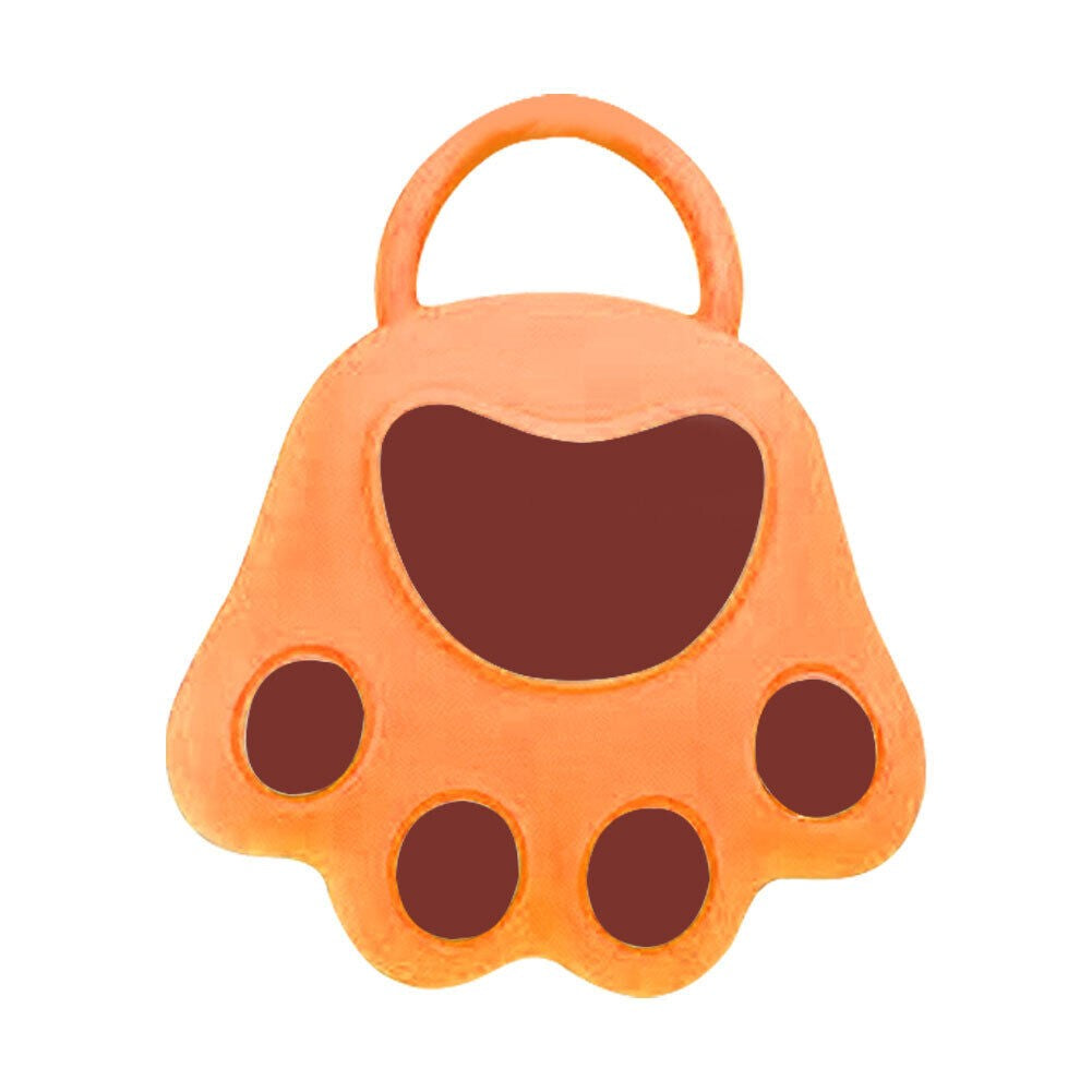 Perie pentru Masajul Scalpului, Perie pentru Sampon, Labuță de Pisică, Dimensiune 7x8 cm, Curatarea si Mentinerea Curata a Parului, Portocaliu-0