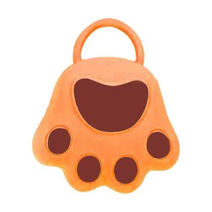 Perie pentru Masajul Scalpului, Perie pentru Sampon, Labuță de Pisică, Dimensiune 7x8 cm, Curatarea si Mentinerea Curata a Parului, Portocaliu-0