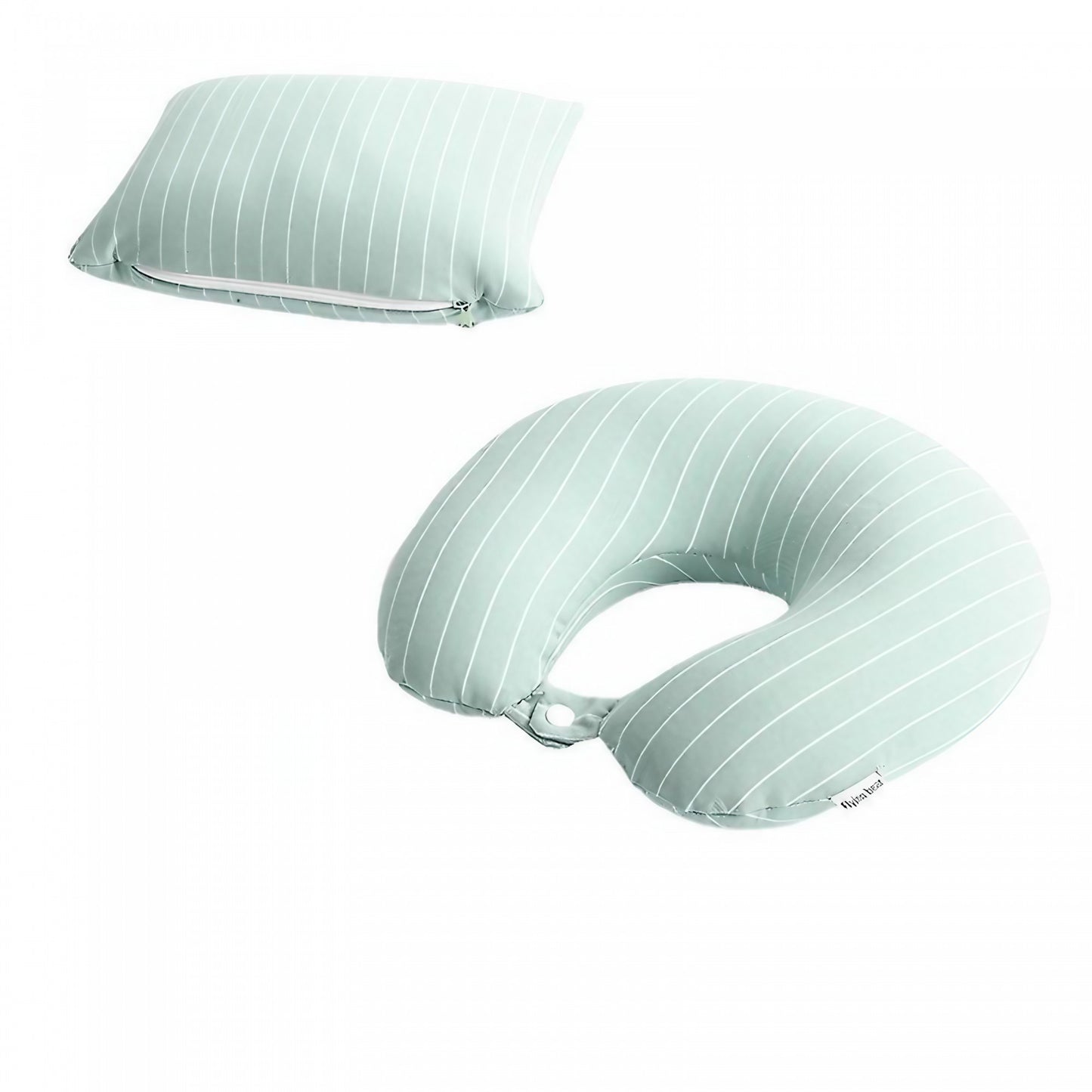 Perna de calatorie, Flippy , 2 in 1, cu Particule de Spuma cu Memorie, Verde-4