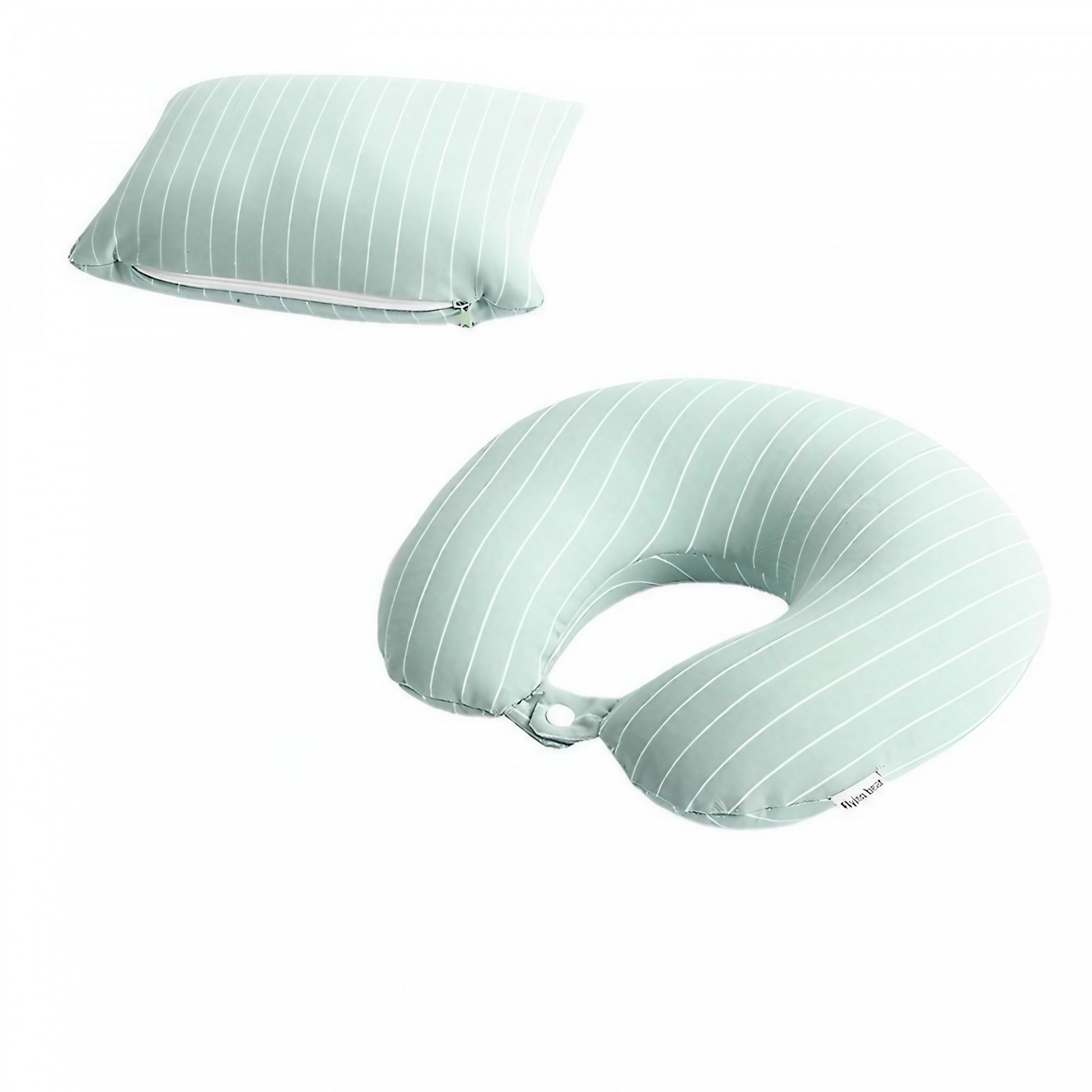 Perna de calatorie, Flippy , 2 in 1, cu Particule de Spuma cu Memorie, Verde-4
