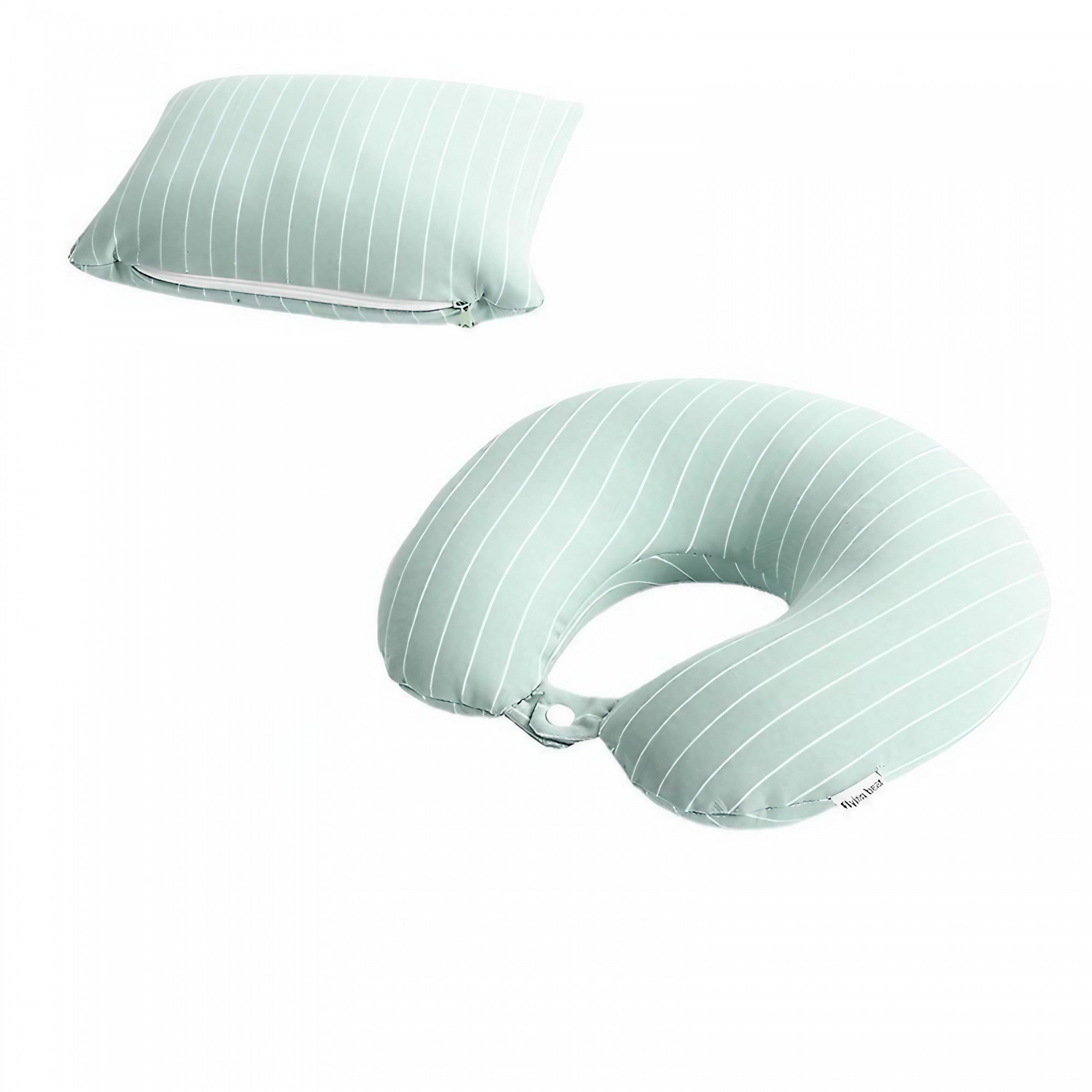 Perna de calatorie, Flippy , 2 in 1, cu Particule de Spuma cu Memorie, Verde-4