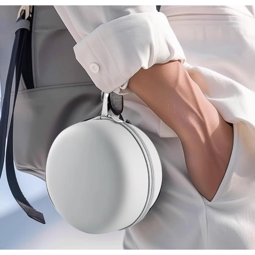 Perna de Calatorie in Forma de U, Flippy, Pentru Gat si Cap, Umplutura din Spuma cu Memorie, 30x30 cm, Sistem Prindere Capse, Cutie de Depozitare, Albastru Marin-2