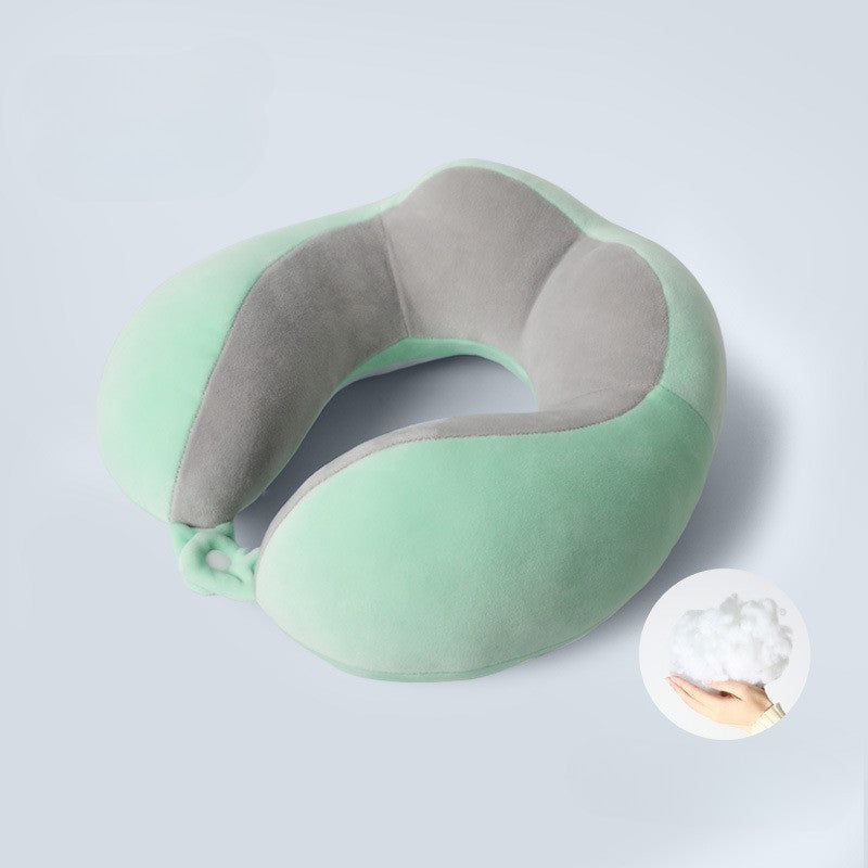 Perna de Voiaj Flippy, Pentru Gat, din Bumbac, 4 Cocoase Pentru Confort, Accesoriu de Voiaj, Birou, Masina, Sistem Prindere Capse, Verde-2