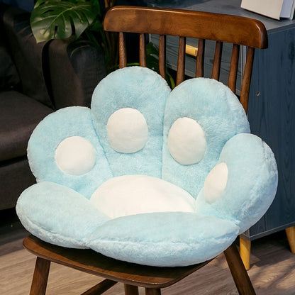 Perna Decorativa, Flippy, Model Laba de Pisica, din Plus, pentru Scaun/Canapea/Podea, 80 x 70 cm, Albastru Deschis-5