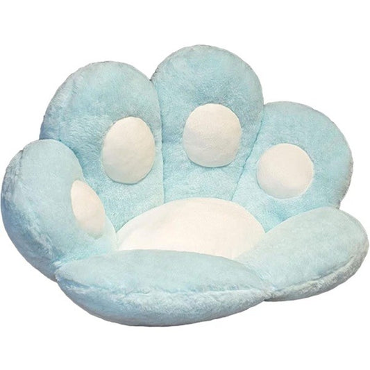 Perna Decorativa, Flippy, Model Laba de Pisica, din Plus, pentru Scaun/Canapea/Podea, 80 x 70 cm, Albastru Deschis-0