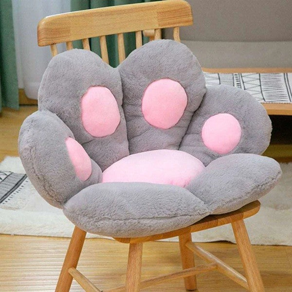 Perna Decorativa, Flippy, Model Laba de Pisica, din Plus, pentru Scaun/Canapea/Podea, 80 x 70 cm, Gri-5