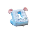 Perna din Spuma, Flippy, pentru Birou, Calatorii, Pauze, Model Elefant, Microfibra, 30x35x30 cm, Albastru-0