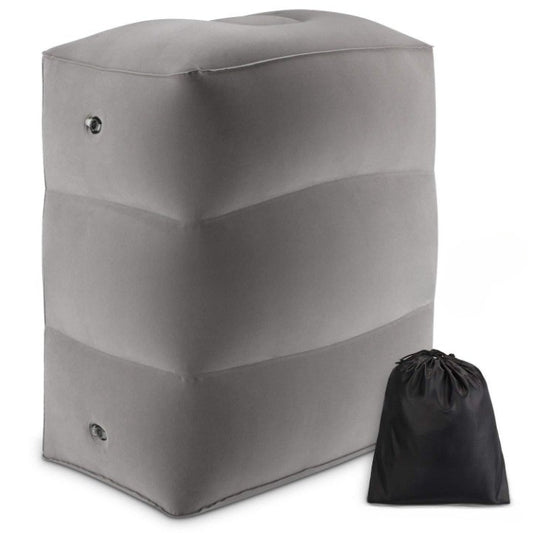 Perna Gonflabila Multifunctionala, Flippy, pentru Picioare, Cap, 3 Straturi, Inaltime Reglabila, 17.8 x 25.4 x 42.9 cm, Gri Inchis-0