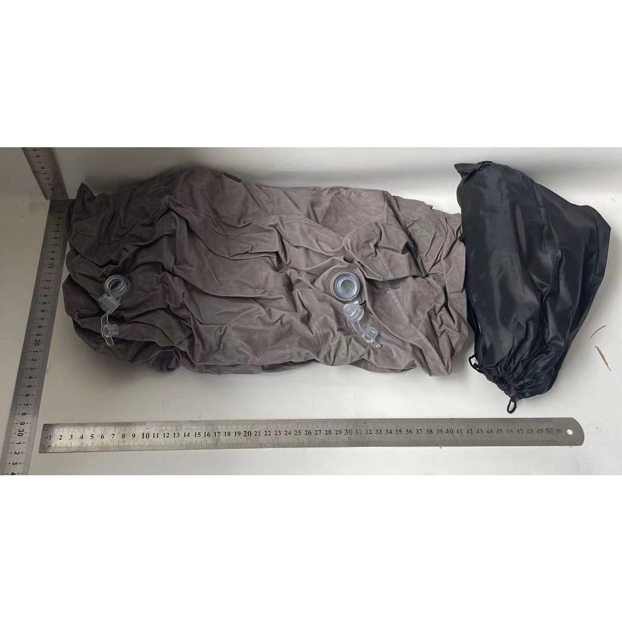 Perna Gonflabila Multifunctionala, Flippy, pentru Picioare, Cap, 3 Straturi, Inaltime Reglabila, 17.8 x 25.4 x 42.9 cm, Gri Inchis-1