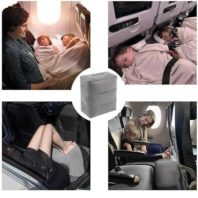 Perna Gonflabila Multifunctionala, Flippy, pentru Picioare, Cap, 3 Straturi, Inaltime Reglabila, 17.8 x 25.4 x 42.9 cm, Gri Inchis-3