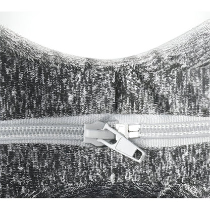 Perna Ortopedica pentru Picioare, Flippy, Multifunctionala, Confortabilă, in Forma de Inima, Spuma cu Memorie, Curea Anti-cadere, 25x23x13 cm, Gri-5