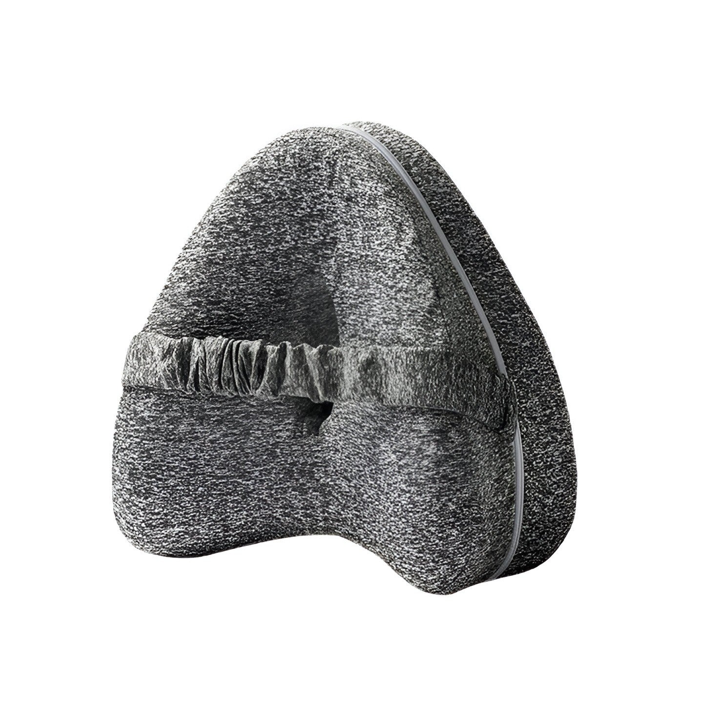 Perna Ortopedica pentru Picioare, Flippy, Multifunctionala, Confortabilă, in Forma de Inima, Spuma cu Memorie, Curea Anti-cadere, 25x23x13 cm, Gri-8
