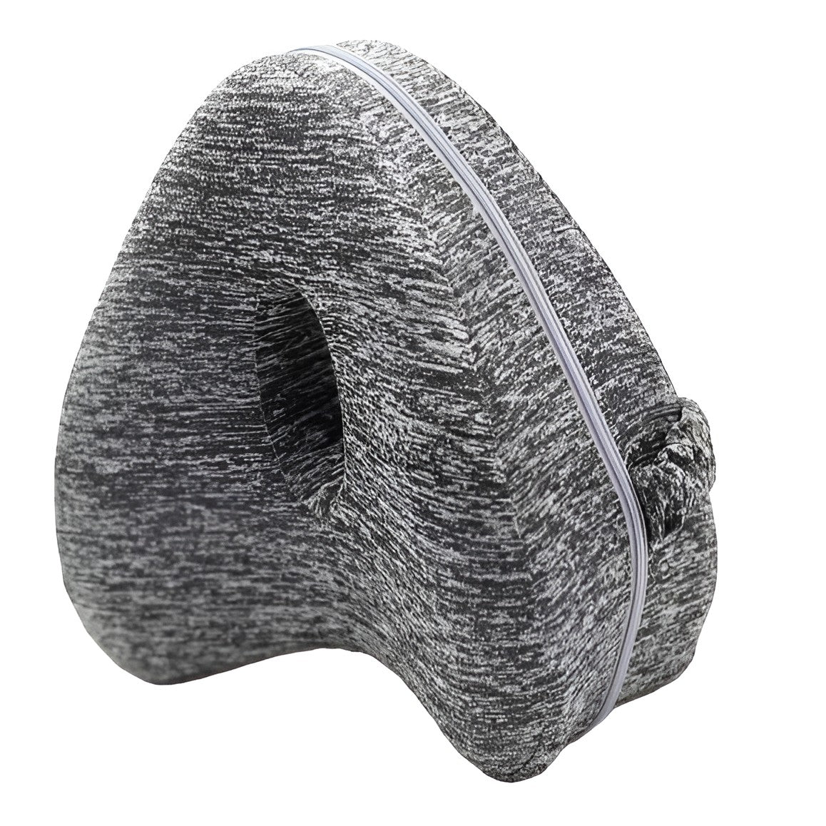 Perna Ortopedica pentru Picioare, Flippy, Multifunctionala, Confortabilă, in Forma de Inima, Spuma cu Memorie, Curea Anti-cadere, 25x23x13 cm, Gri-0