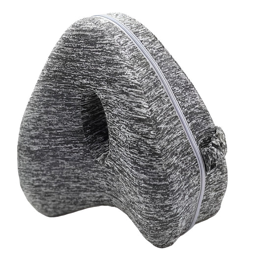 Perna Ortopedica pentru Picioare, Flippy, Multifunctionala, Confortabilă, in Forma de Inima, Spuma cu Memorie, Curea Anti-cadere, 25x23x13 cm, Gri-0