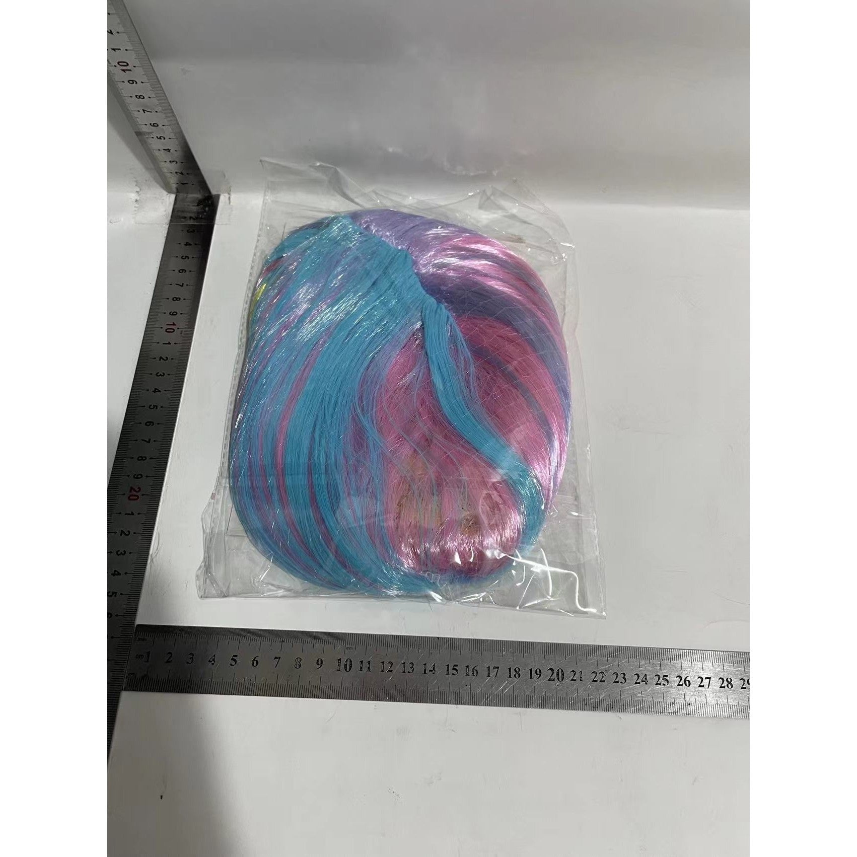 Peruca Cosplay pentru Femei, Stil Colorat, Tunsoare Bob cu Breton, Ideala pentru Carnaval, Halloween si Petreceri, Multicolora-1