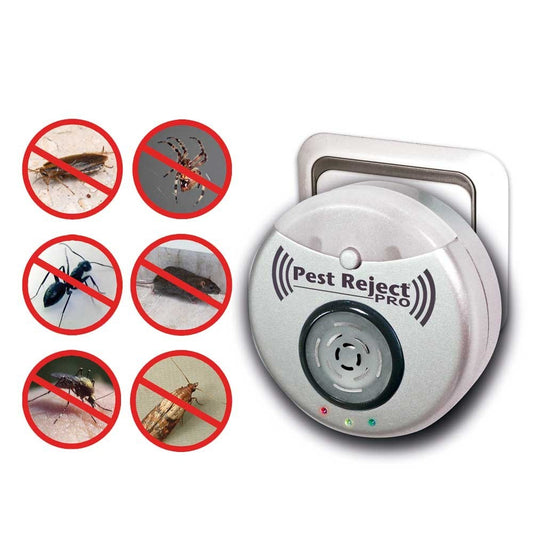 Pest Reject Pro, dispozitiv cu ultrasunete si unde electromagnetice, pentru indepartarea rozatoarelor si a insectelor daunatoare