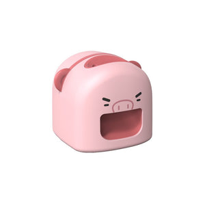 Mașină de Decojit Semințe, Flippy, Mini Deschizător, Model Porc, Incarcare USB, 9.7x10x8.6 cm,Roz-0
