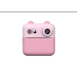 Camera Instantanee pentru Copii, Flippy, cu Functie de Printare, cablu USB-C, Bluetooth, compatibil iOS/Android, Imprimare APP, Model Iepuras, Roz-0