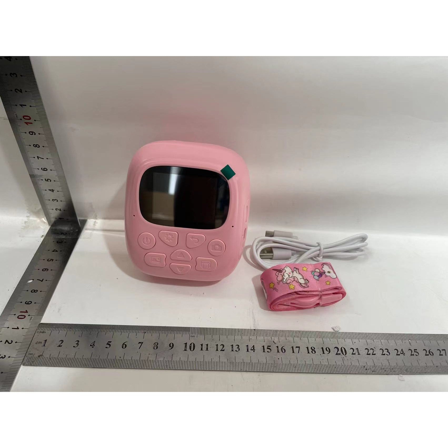 Camera Instantanee pentru Copii, Flippy, cu Functie de Printare, cablu USB-C, Bluetooth, compatibil iOS/Android, Imprimare APP, Model Bunny, Roz-1