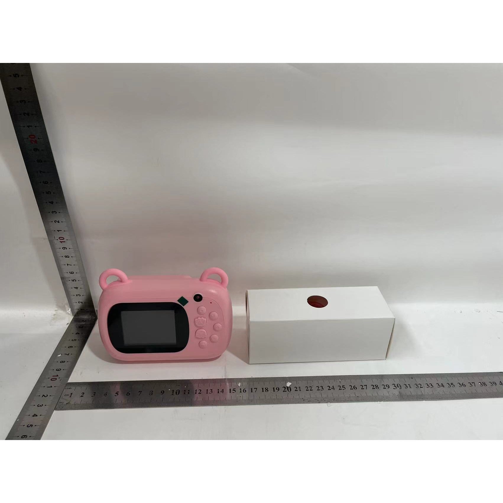 Camera Instantanee pentru Copii, Flippy, cu Functie de Printare, cablu USB-C, Bluetooth, compatibil iOS/Android, Imprimare APP, Model Iepure Love, Roz-1