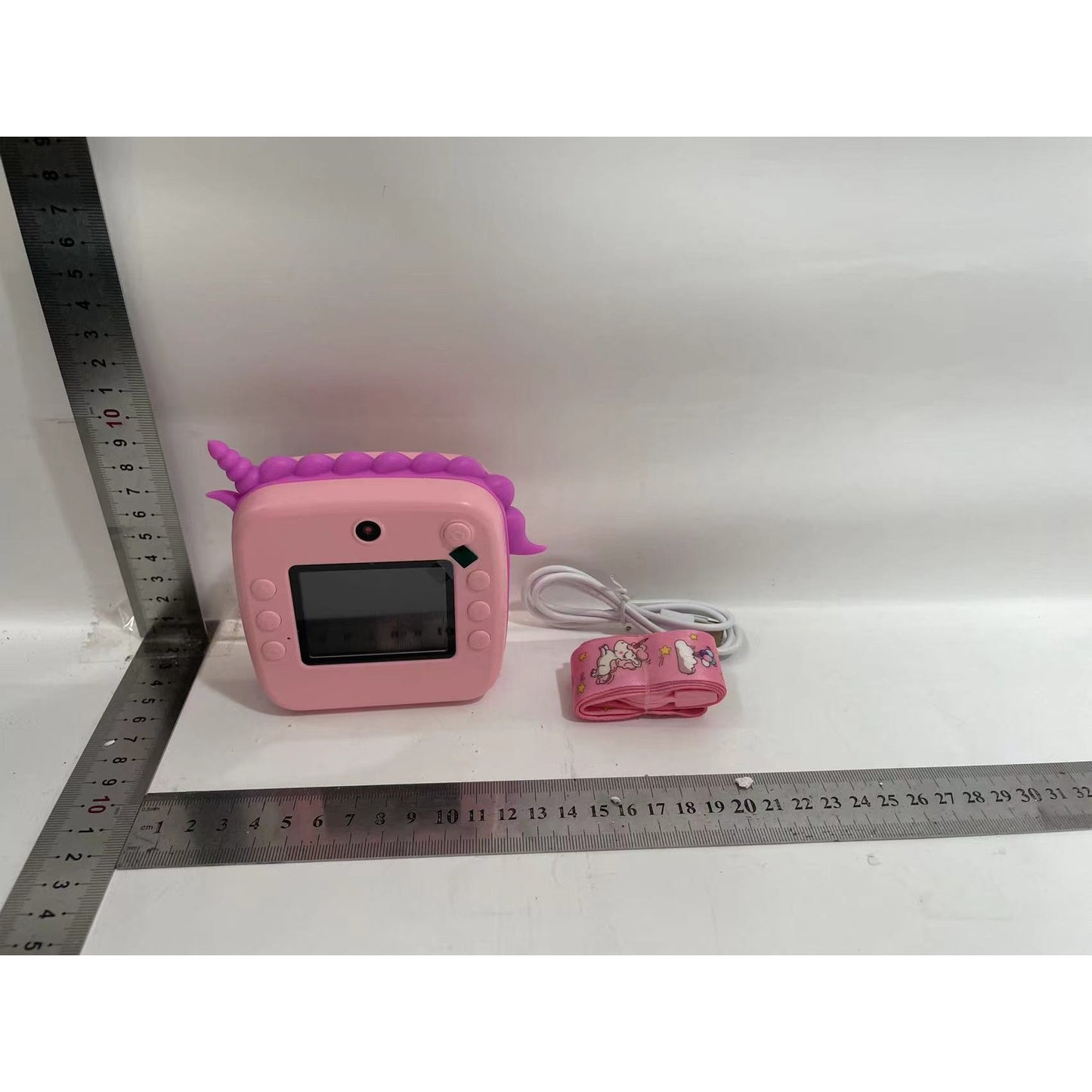 Camera Instantanee pentru Copii, Flippy, cu Functie de Printare, cablu USB-C, Bluetooth, compatibil iOS/Android, Imprimare APP, Model Unicorn, Roz-1