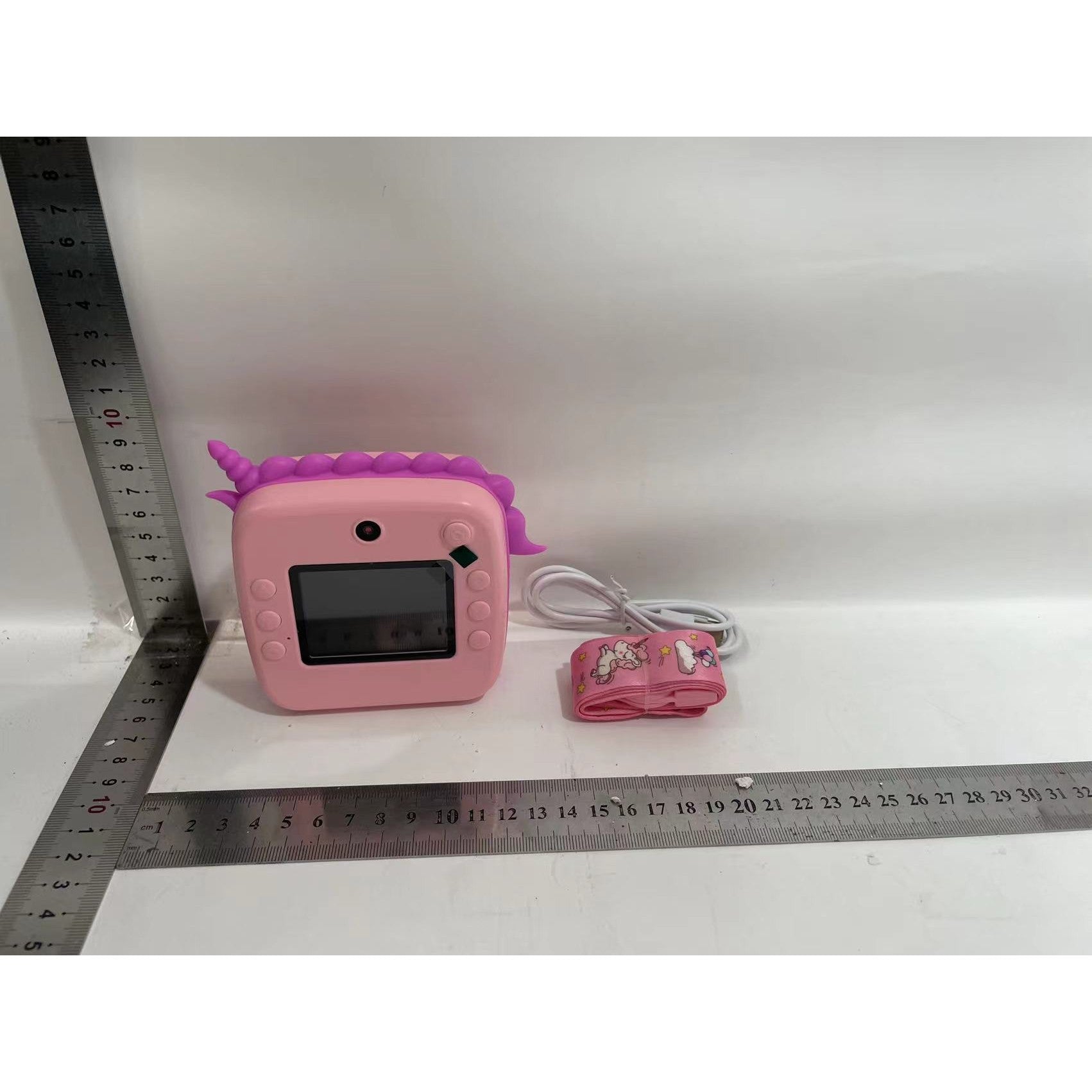 Camera Instantanee pentru Copii, Flippy, cu Functie de Printare, cablu USB-C, Bluetooth, compatibil iOS/Android, Imprimare APP, Model Unicorn, Roz-1