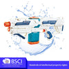 Pistol cu Apa pentru Copii, Rezervor 600ml, Flippy, 14ani+, cu baterie 1200mAh, Electric Burst, Alb/Albastru-0