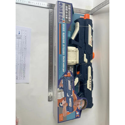 Pistol cu Apa pentru Copii, Rezervor 600ml, Flippy, 14ani+, cu baterie 1200mAh, Electric Burst, Albastru/Alb, 1000ML-9