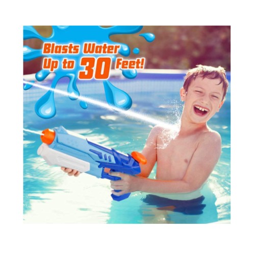 Pistol cu Apa pentru Copii, Rezervor, Pentru Piscina/Plaja, Flippy, 6ani+,  Albastru, 300ML-5