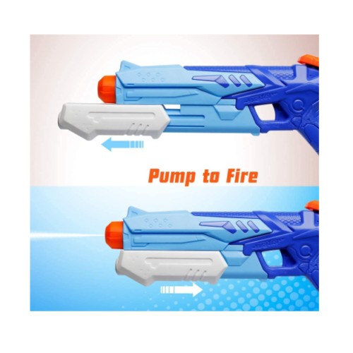 Pistol cu Apa pentru Copii, Rezervor, Pentru Piscina/Plaja, Flippy, 6ani+,  Albastru, 300ML-7